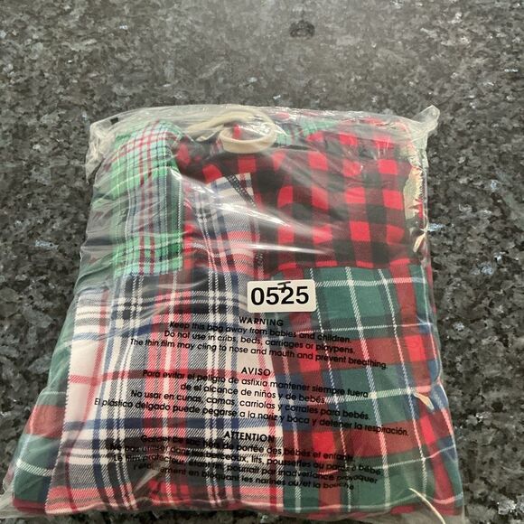 Lands’ End Serious Sweats Patchwork Plaid Hoodie Men’s Medium - Picture 12 of 12